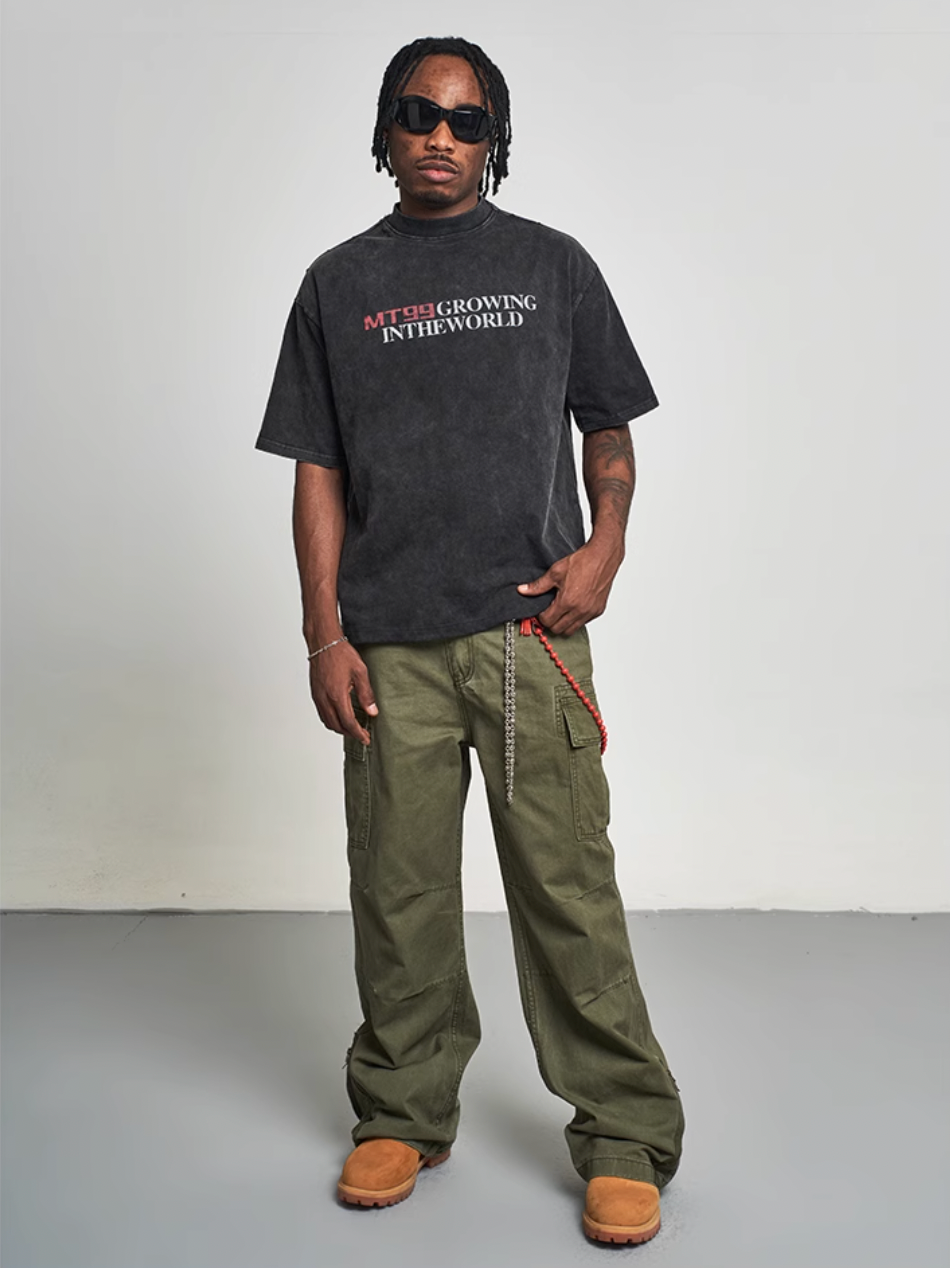 F3F Select 99 Numbering Print Washed Tee | Face 3 Face