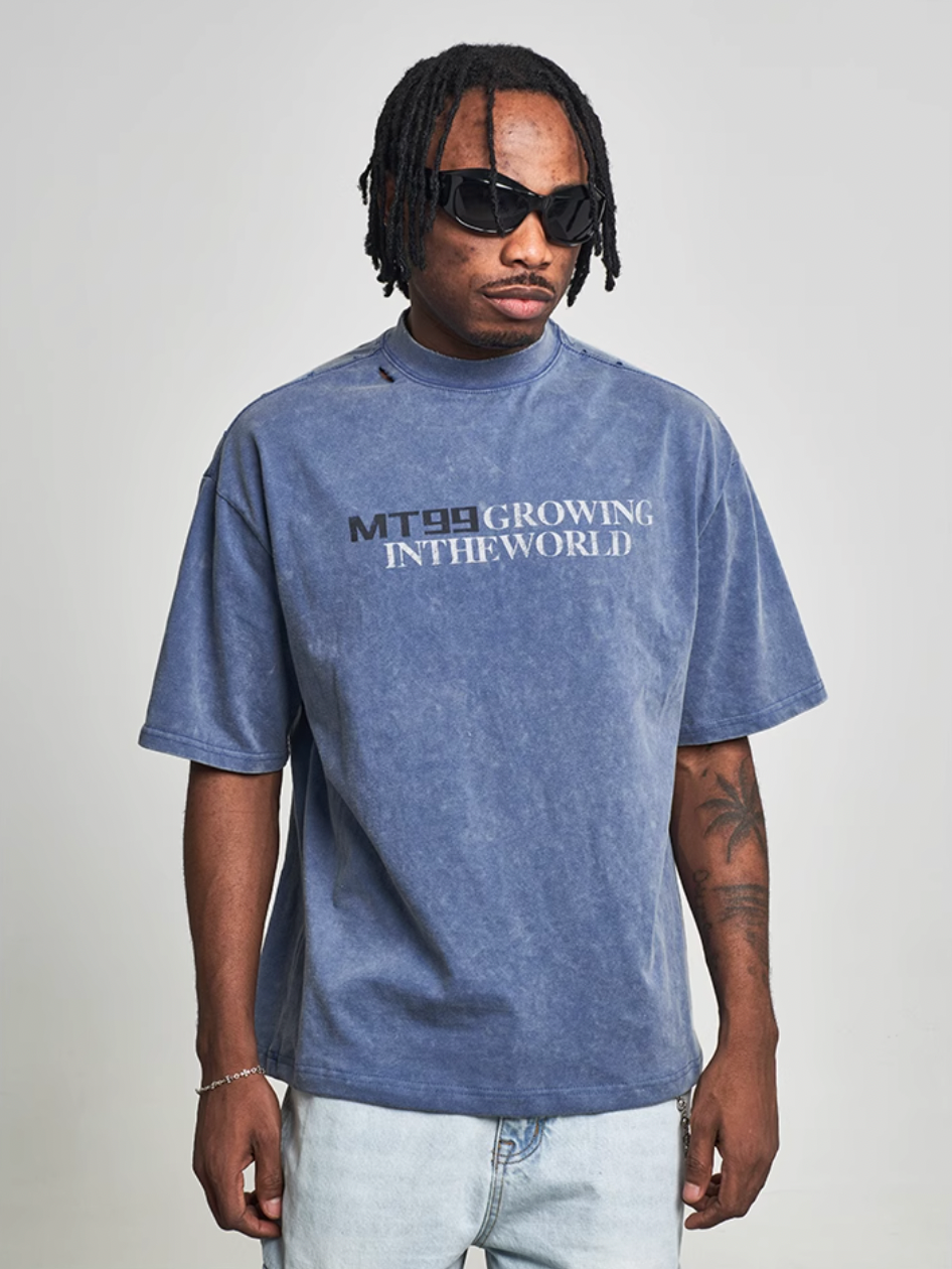 F3F Select 99 Numbering Print Washed Tee | Face 3 Face