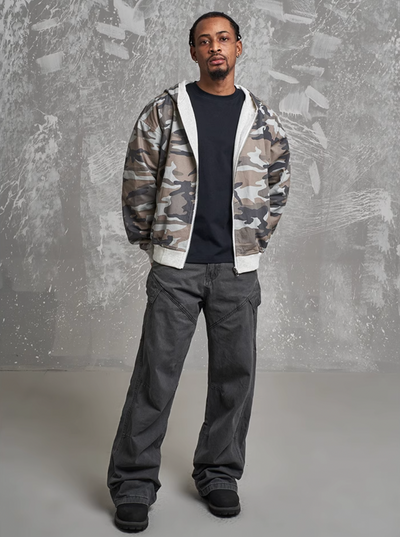 F3F Select Reversible Camouflage Zip Up Hoodie | Face 3 Face