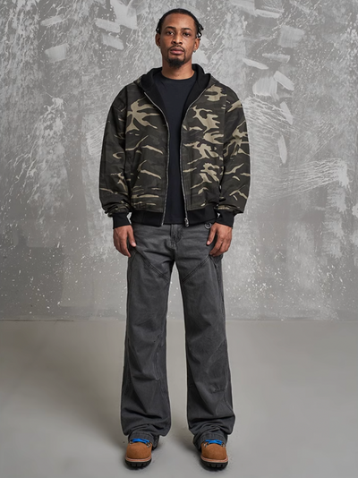 F3F Select Reversible Camouflage Zip Up Hoodie | Face 3 Face