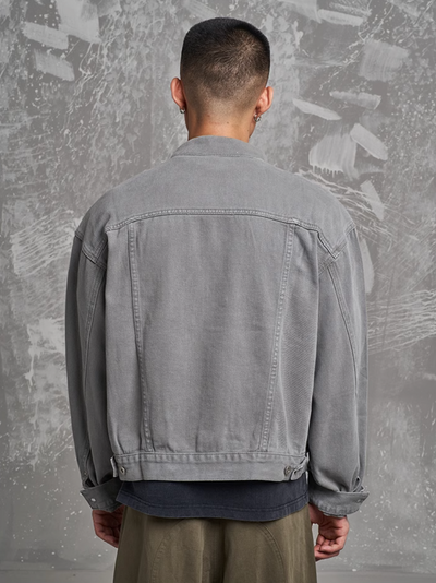 F3F Select Washed Gray Denim Jacket | Face 3 Face