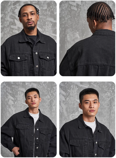 F3F Select Black Denim Jacket | Face 3 Face