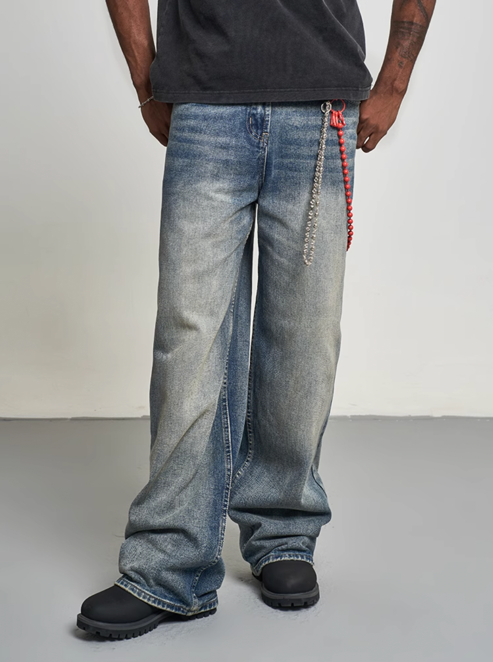 F3F Select Vintage Blue Gradient Washed Jeans | Face 3 Face