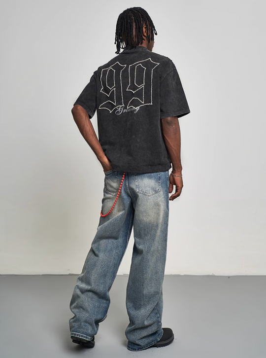 F3F Select Vintage Blue Gradient Washed Jeans | Face 3 Face