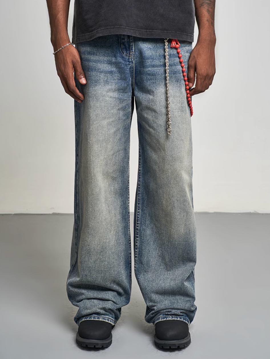 F3F Select Vintage Blue Gradient Washed Jeans | Face 3 Face