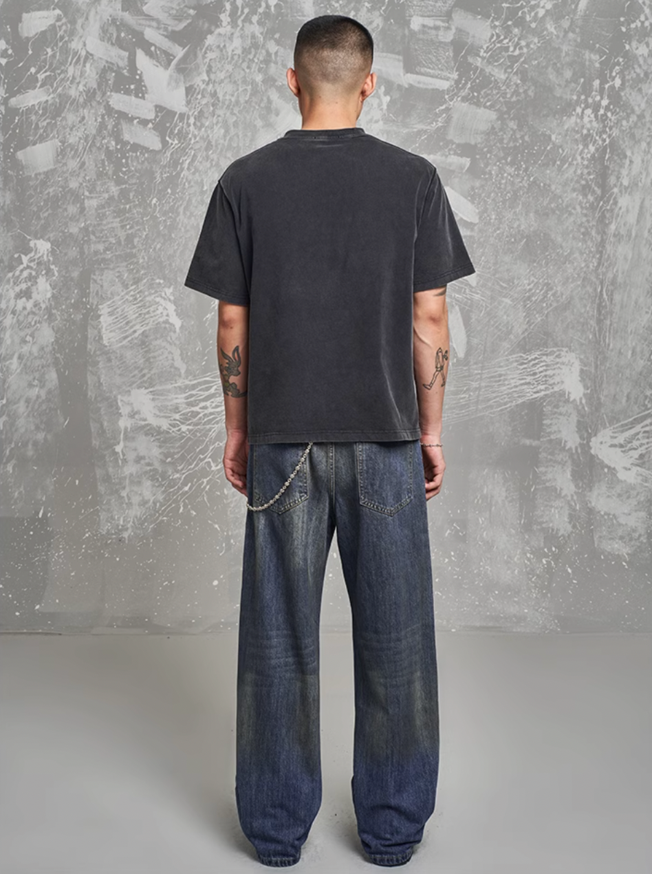 F3F Select Heavyweight Oil Retro Blue Jeans | Face 3 Face