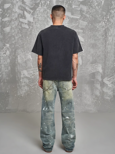 F3F Select Graffiti Design Wash Aged Jeans | Face 3 Face