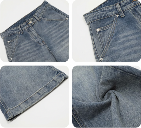 F3F Select Patchwork Pocket Washed Carpenter Jeans | Face 3 Face