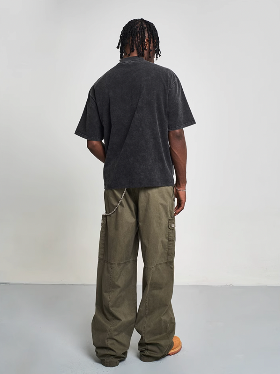 F3F Select Washed Patchwork Cargo Pants | Face 3 Face