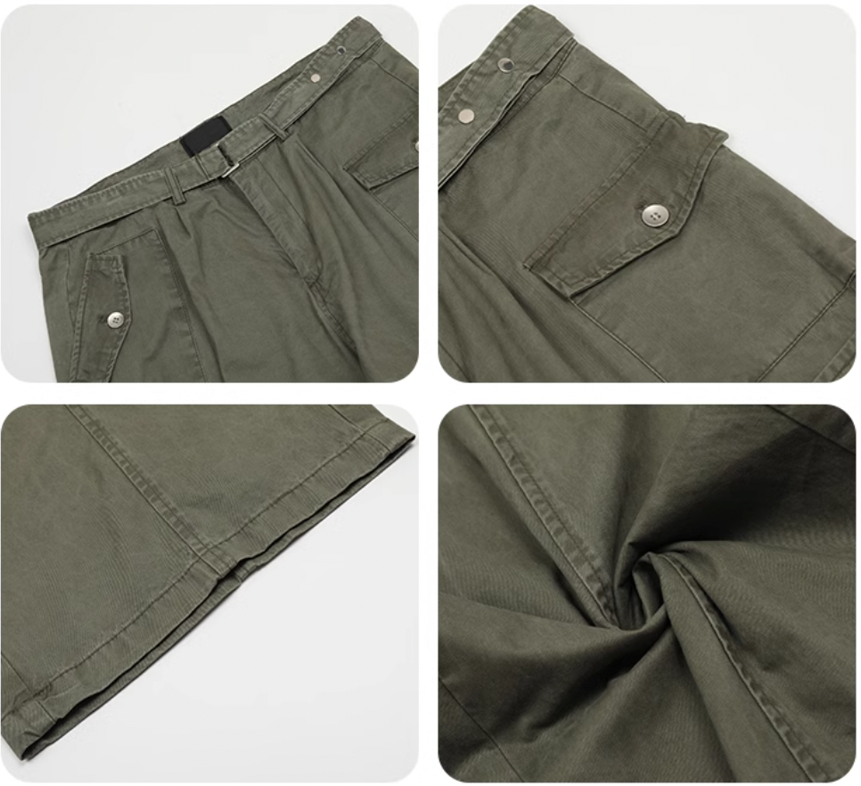 F3F Select Washed Patchwork Cargo Pants | Face 3 Face