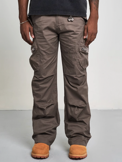 F3F Select Waist Belt 3D Pockets Pleated Cargo Pants | Face 3 Face