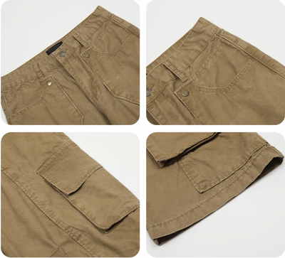 F3F Select Washed Patchwork Baggy Cargo Pants | Face 3 Face