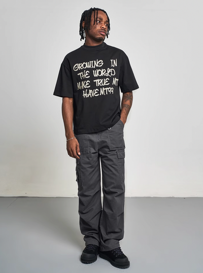 F3F Select Washed Pleated Multi Pocket Cargo Pants | Face 3 Face