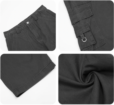 F3F Select Washed Pleated Multi Pocket Cargo Pants | Face 3 Face