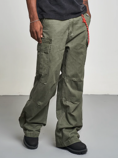 F3F Select Crease Design Multi Pocket Cargo Pants | Face 3 Face