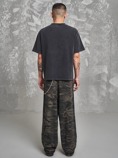 F3F Select Stacked Camouflage Baggy Work Pants | Face 3 Face