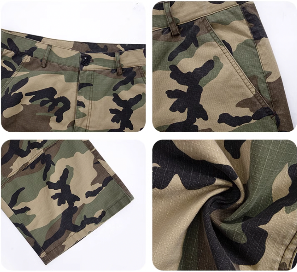 F3F Select Basic Camouflage Multi Pocket Cargo Pants | Face 3 Face