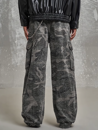 F3F Select Washed Brushed Camouflage Baggy Cargo Pants | Face 3 Face