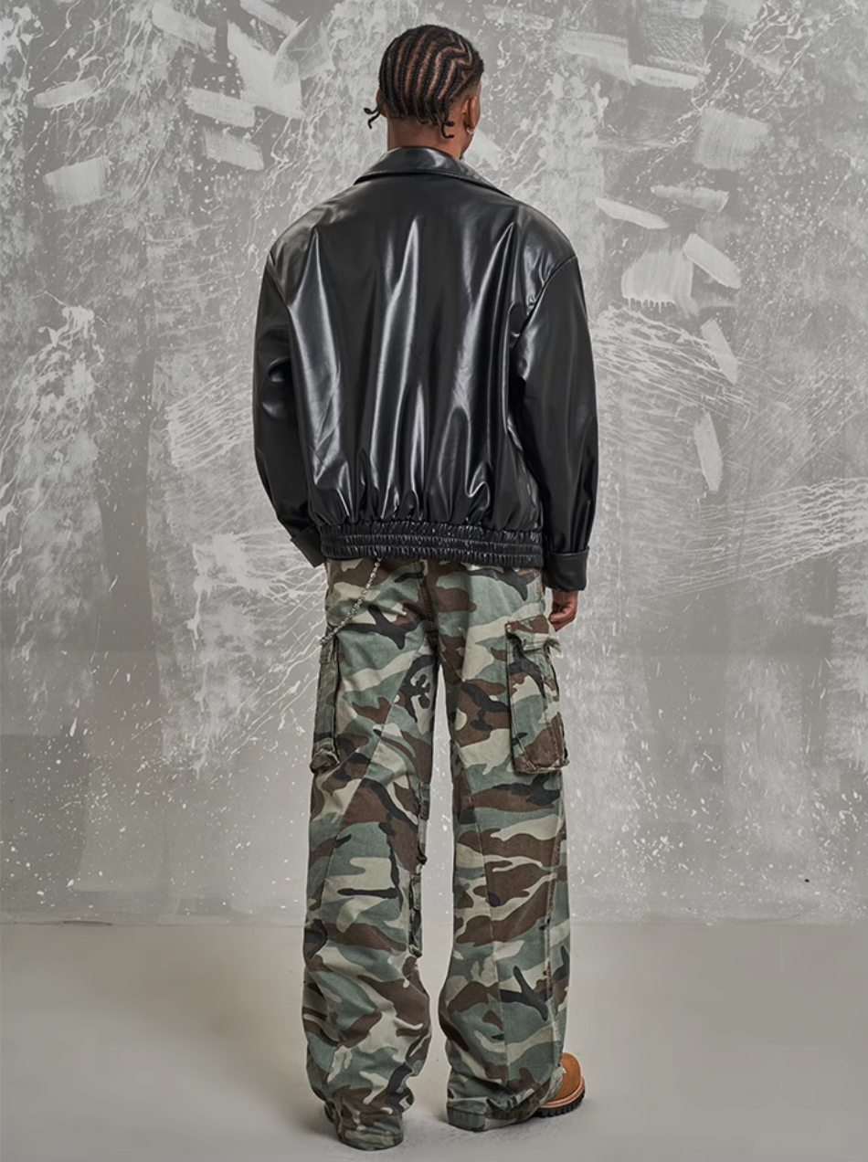 F3F Select Side Pocket Patchwork Camouflage Baggy Cargo Pants | Face 3 Face