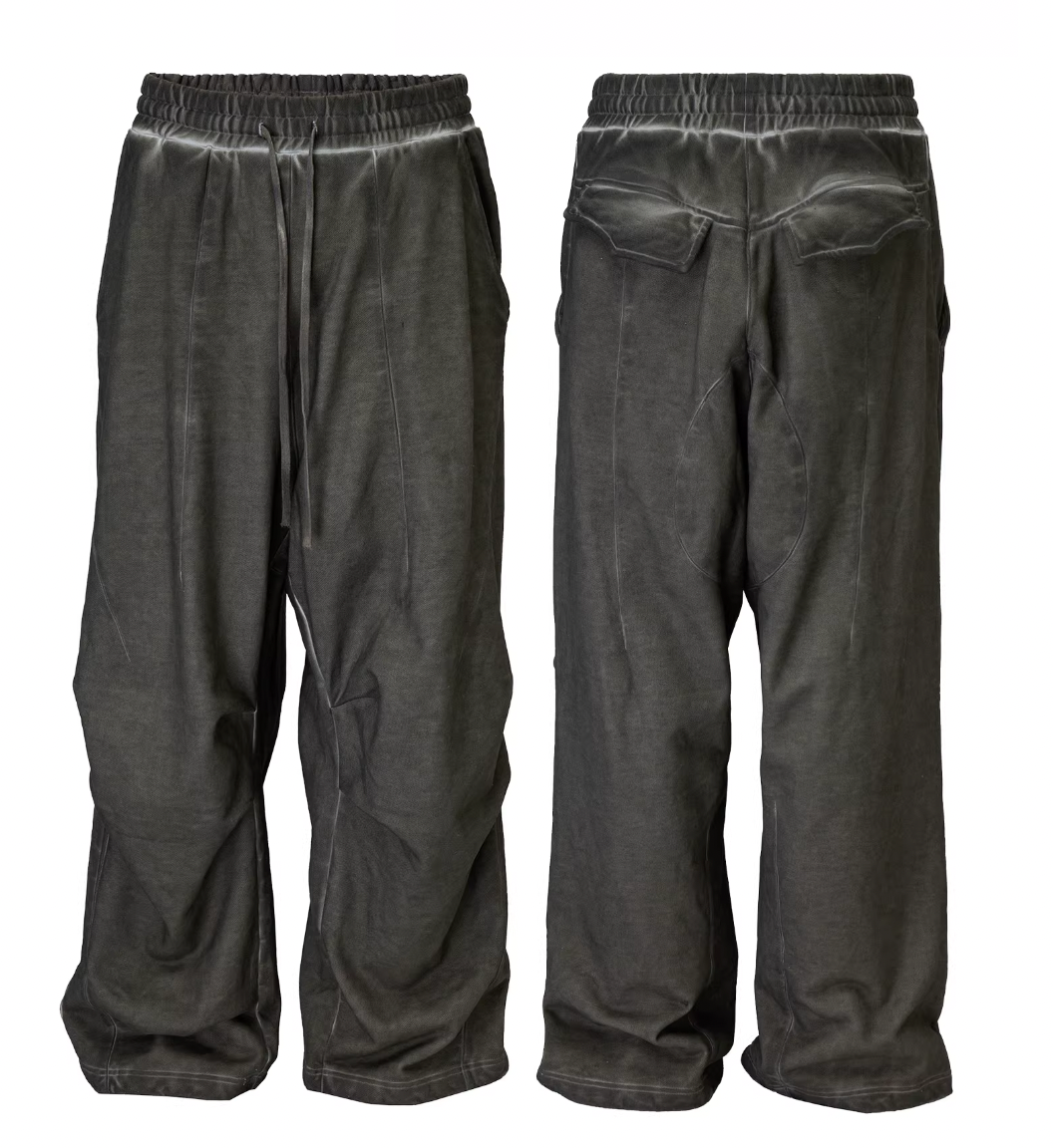 F2CE Handmade Dirty Deconstructed Split Pleated Sweatpants | Face 3 Face