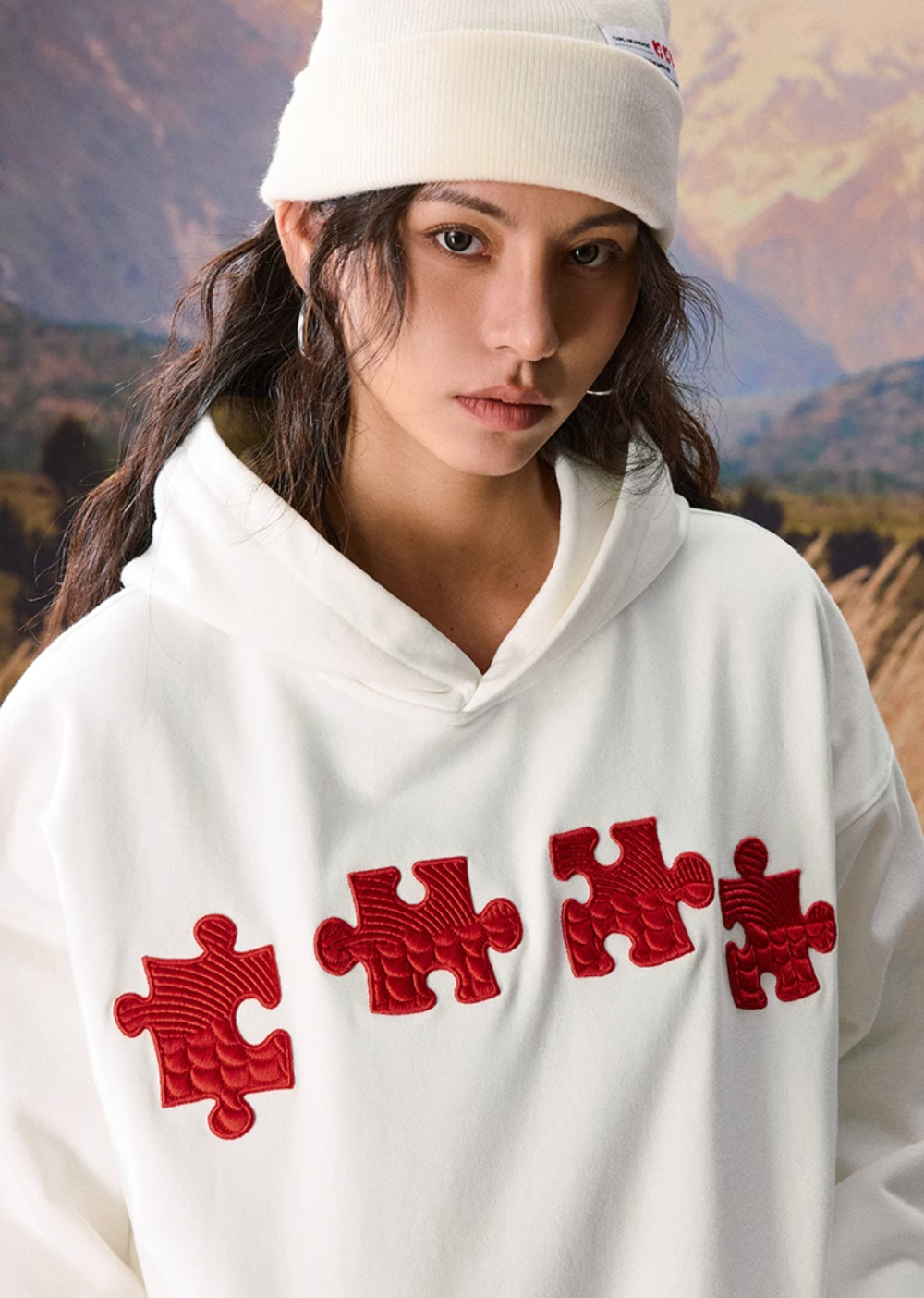 YADcrew Dragon Scale Embroidery 3D Puzzle Hoodie | Face 3 Face