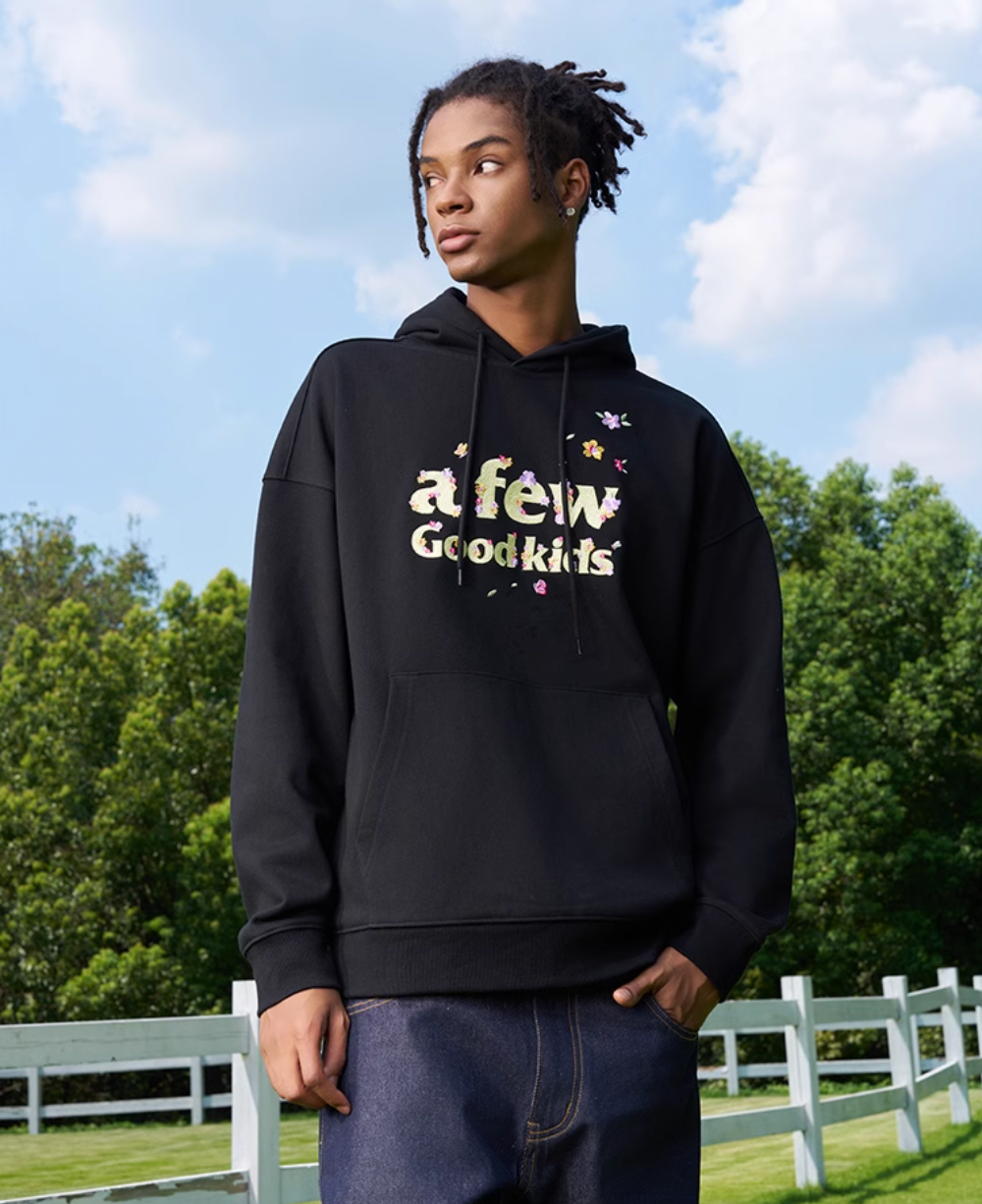 AFGK Butterfly Flower Flying Embroidery Hoodie | Face 3 Face