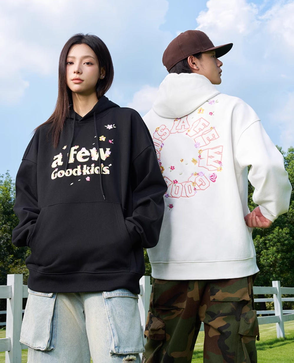 AFGK Butterfly Flower Flying Embroidery Hoodie | Face 3 Face