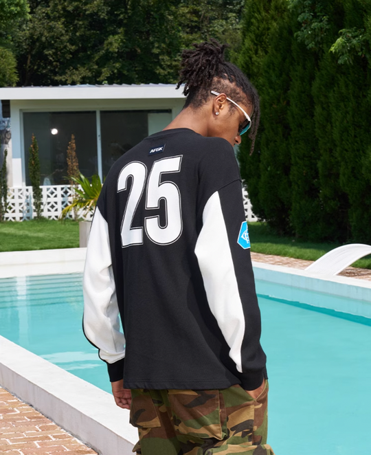 AFGK Badge Waffle Stitching Jersey Long Sleeved Tee | Face 3 Face