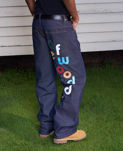 AFGK Rainbow Multi Logo Jeans | Face 3 Face