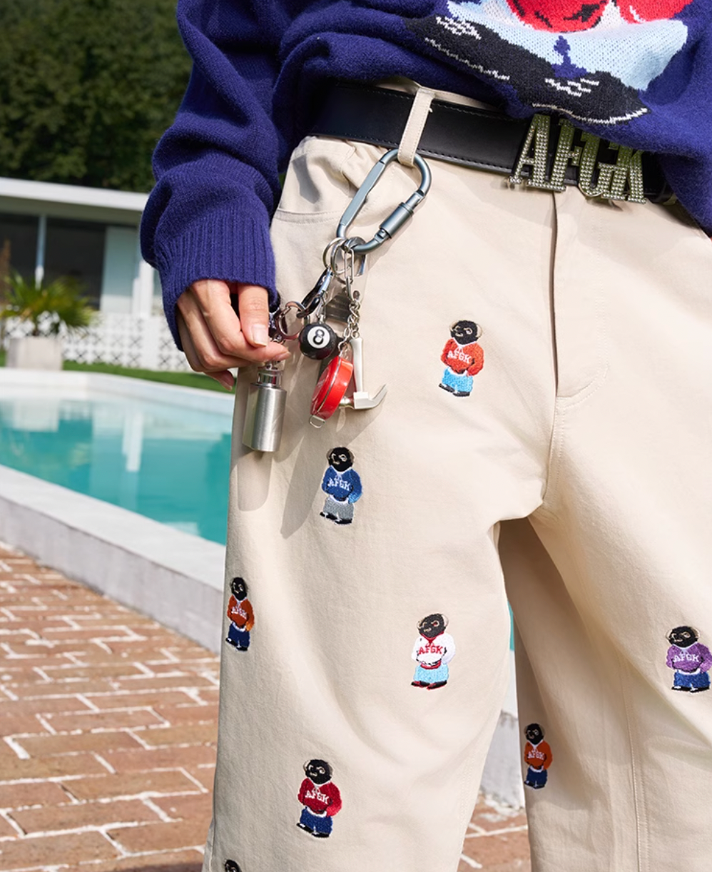 AFGK Embroidery Bear Work Pants | Face 3 Face