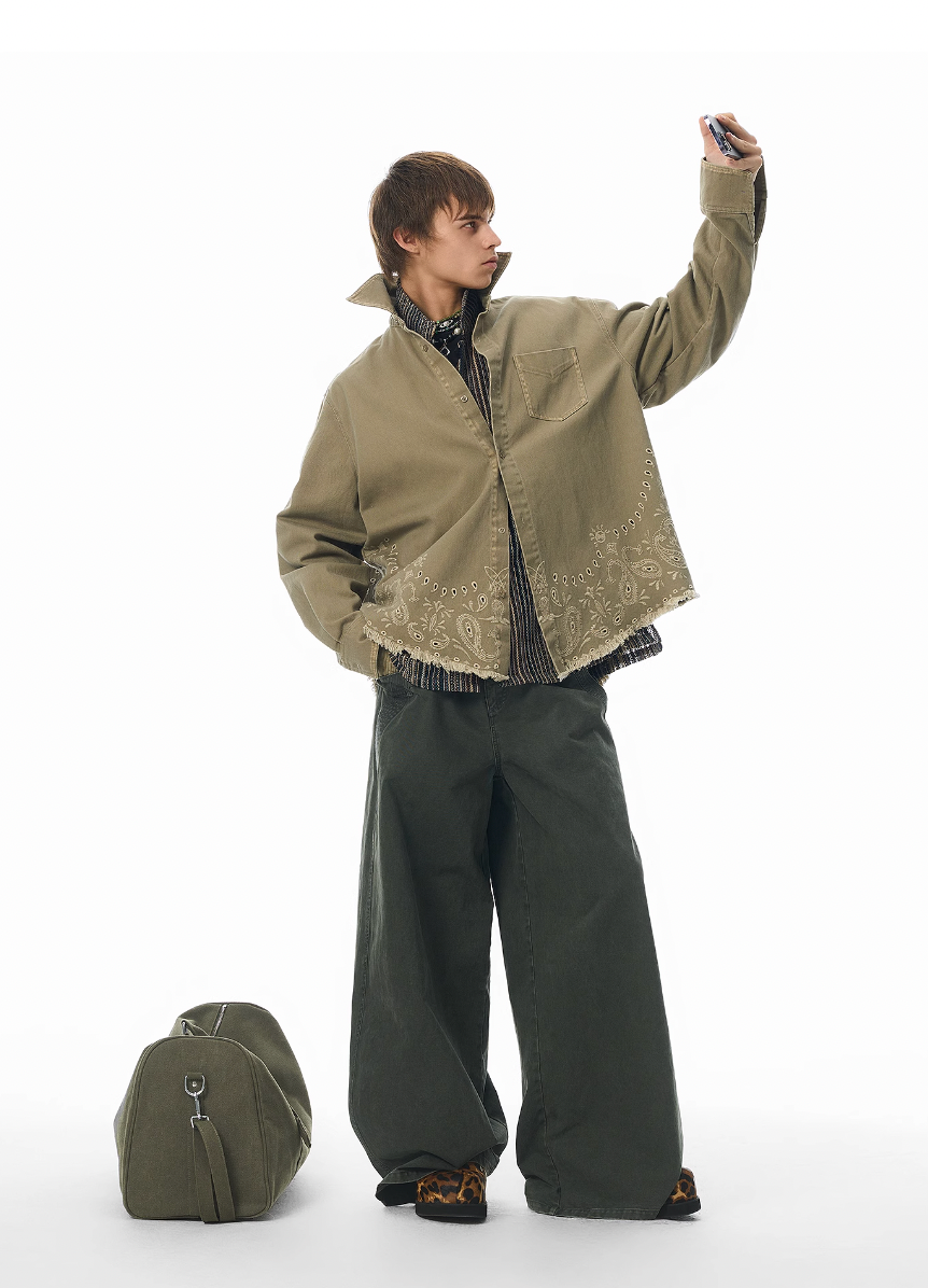 JHYQ Paisley Embroidery Long Sleeved Shirt Jacket | Face 3 Face