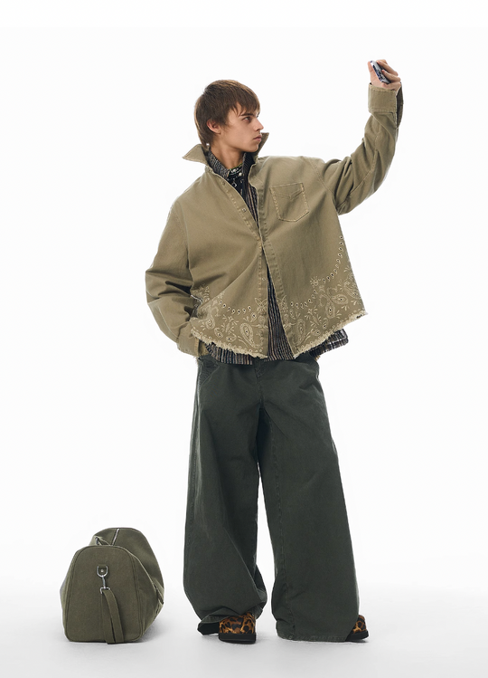 JHYQ Paisley Embroidery Long Sleeved Shirt Jacket | Face 3 Face