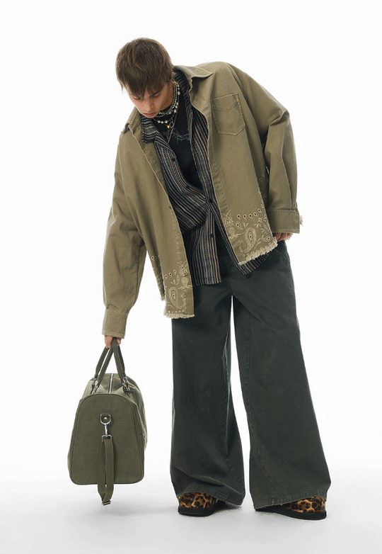 JHYQ Paisley Embroidery Long Sleeved Shirt Jacket | Face 3 Face