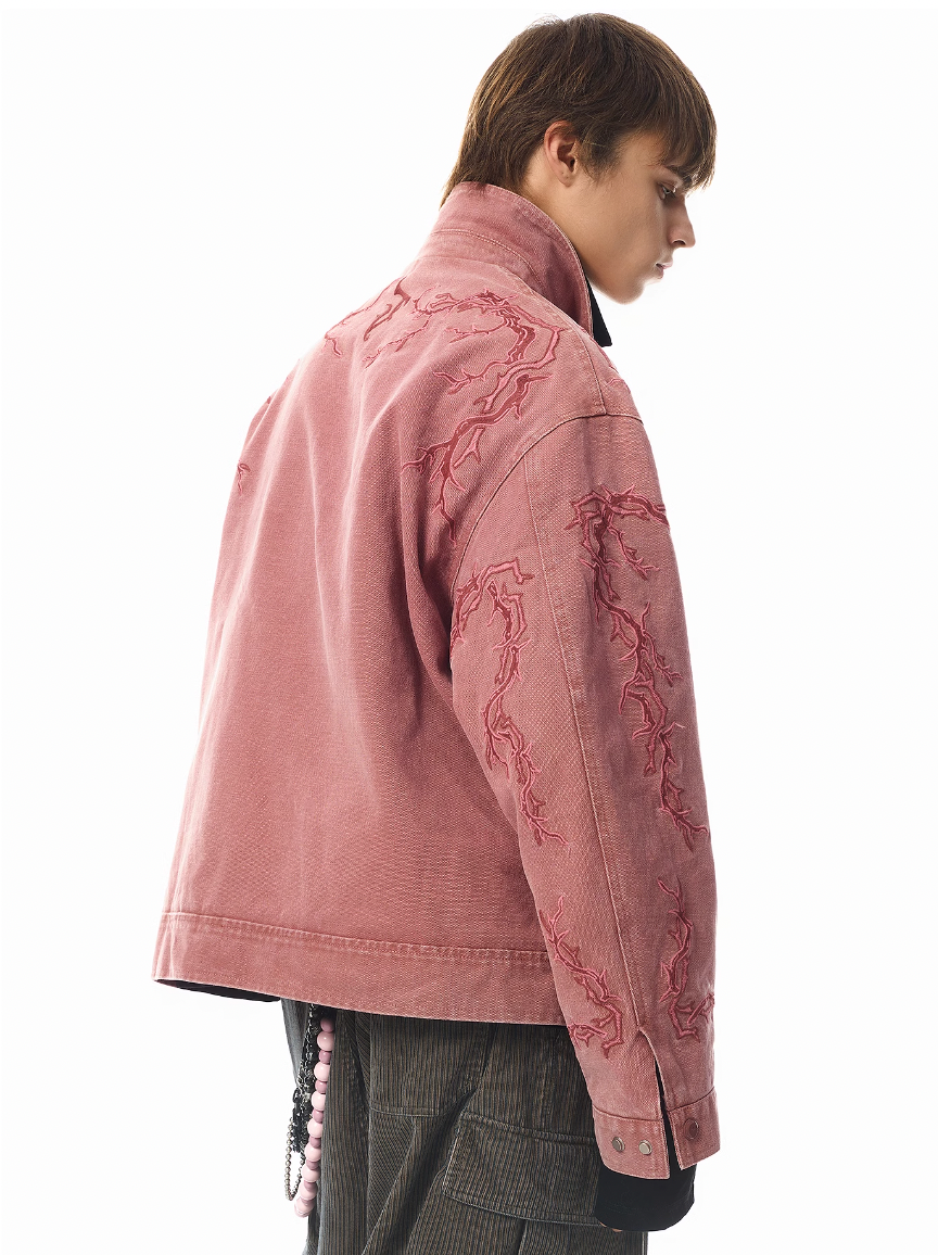 JHYQ Deconstructing Embroidery Thorn Work Jacket | Face 3 Face