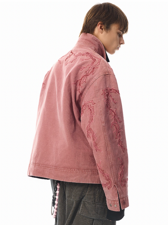 JHYQ Deconstructing Embroidery Thorn Work Jacket | Face 3 Face