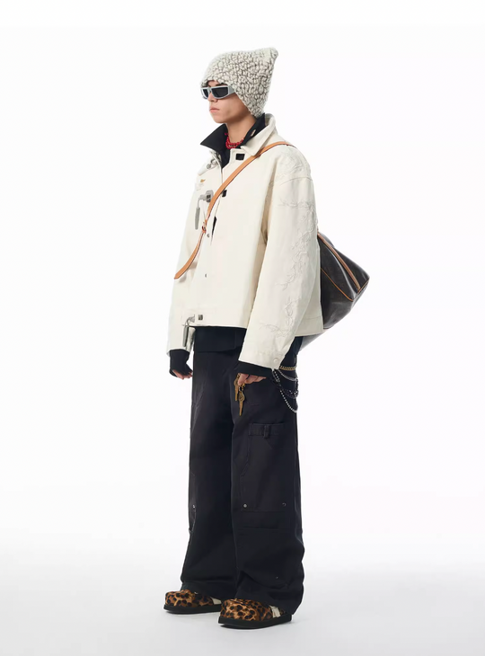 JHYQ Deconstructing Embroidery Thorn Work Jacket | Face 3 Face