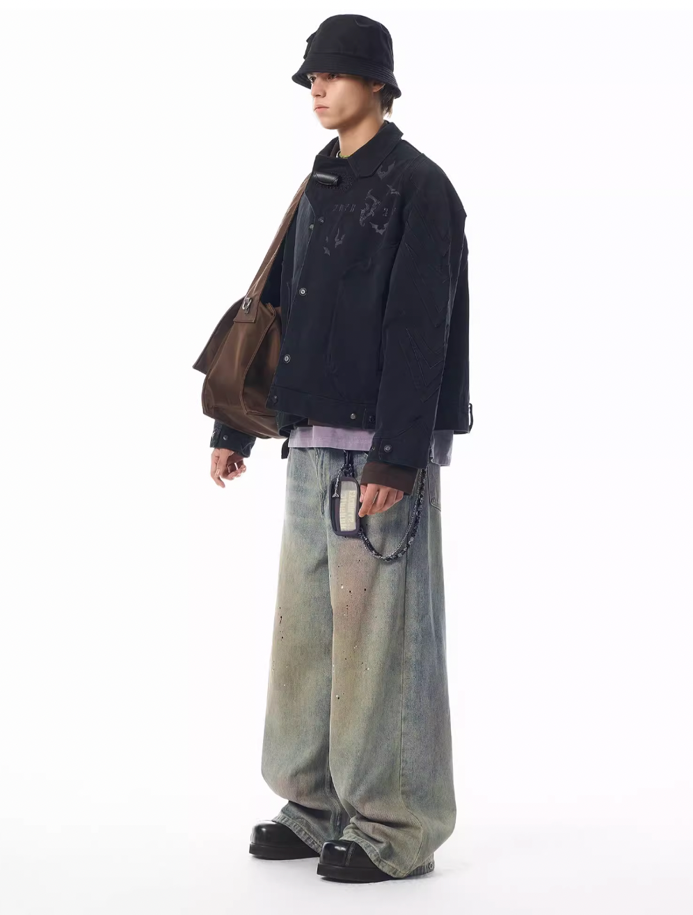 JHYQ Contrast Color Stitching Canvas Work Jacket | Face 3 Face