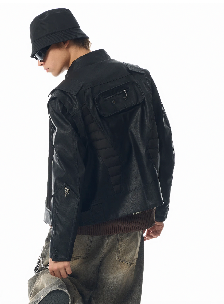 JHYQ Detachable Leather Jacket | Face 3 Face