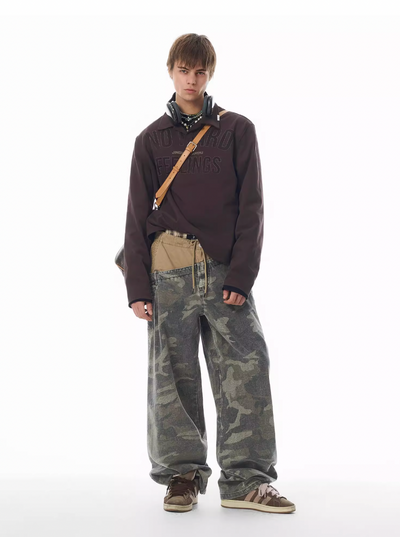 JHYQ 3D Pseudo Double Waist Camouflage Baggy Work Pants | Face 3 Face