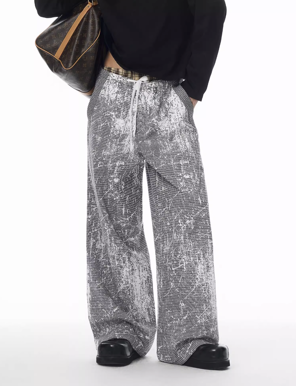 JHYQ Cracked Print Baggy Work Pants | Face 3 Face