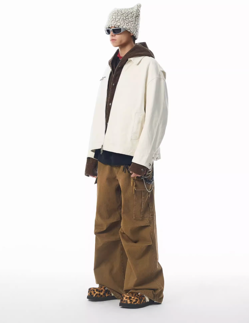 JHYQ Washed Pleated Work Baggy Cargo Pants | Face 3 Face