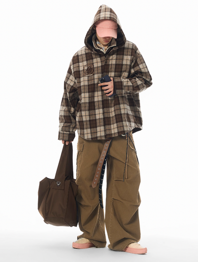 JHYQ Washed Pleated Work Baggy Cargo Pants | Face 3 Face