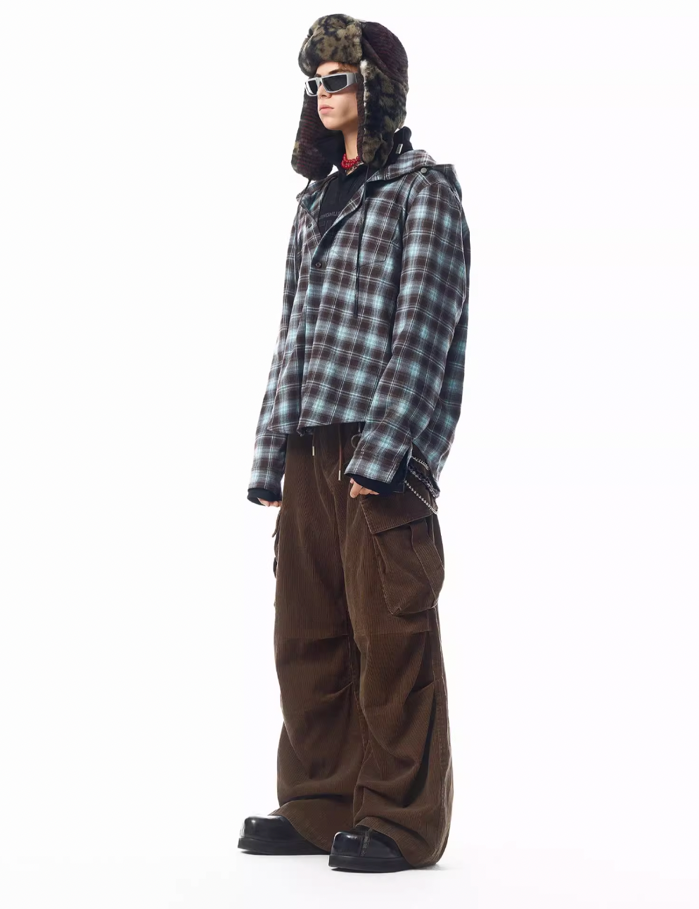 JHYQ Corduroy Pleated Baggy Pants | Face 3 Face