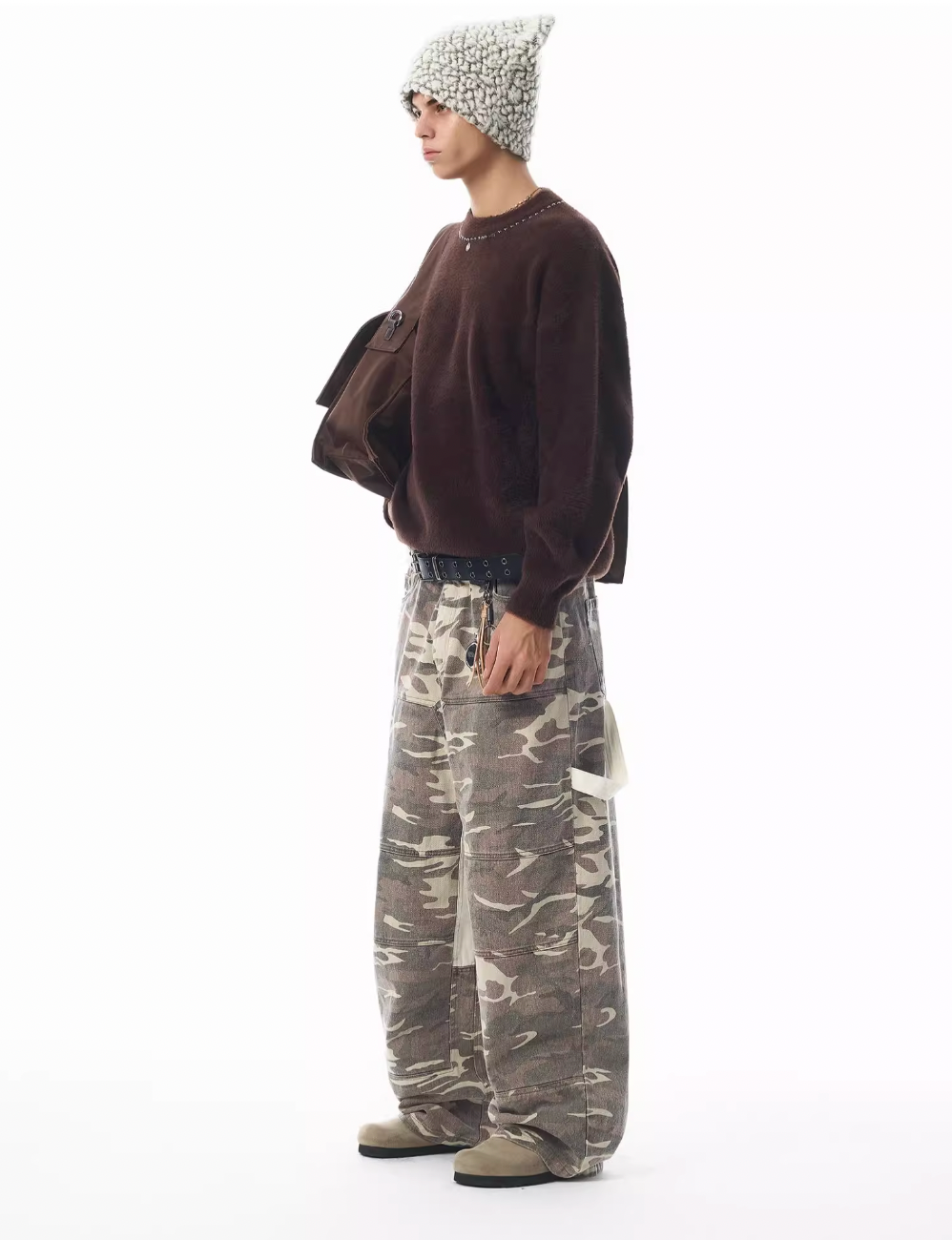 JHYQ Blocking Patchwork Pocket Design Camouflage Work Pants | Face 3 Face