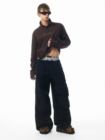 JHYQ PU Leather Drawstring Baggy Pants | Face 3 Face