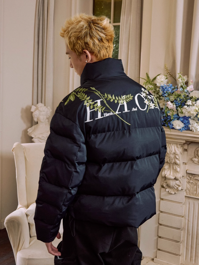 Harsh and Cruel Floral Embroidered Loose Padded Jacket | Face 3 Face