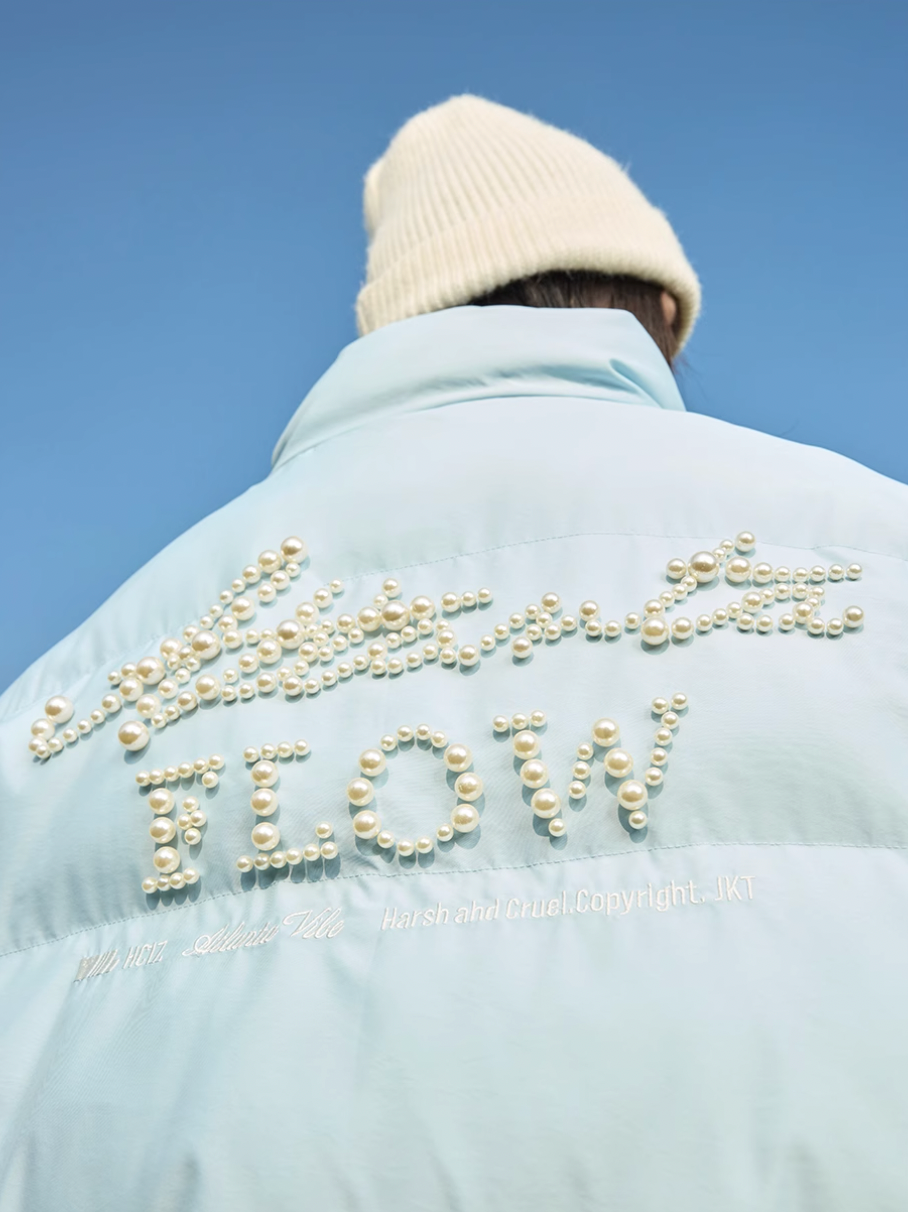 Harsh and Cruel Pearl Embroidery Down Jacket | Face 3 Face