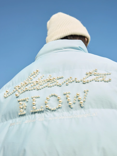 Harsh and Cruel Pearl Embroidery Down Jacket | Face 3 Face