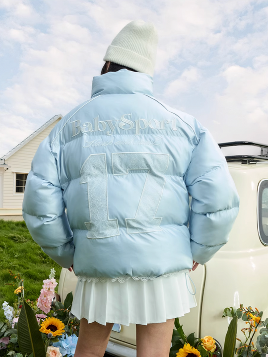 Harsh and Cruel Lace Patchwork Sport Down Jacket | Face 3 Face