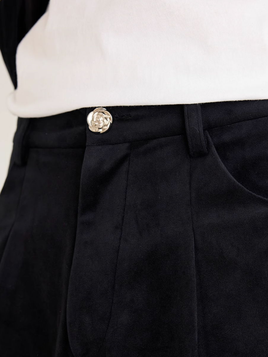 Harsh and Cruel Velvet Colorblock Wide-Leg Trousers | Face 3 Face